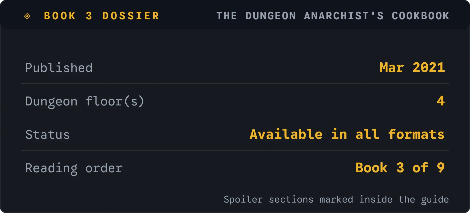 Book 3 dossier card